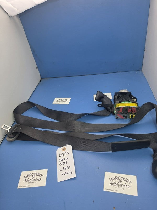 Toyota Yaris 2005-2011 5 Door Hatch Left Front Seat Belt Black