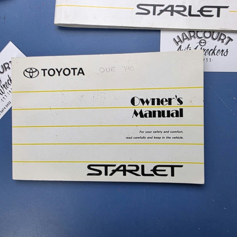 Owners Manual Service Book Set Suit Toyota Starlet EP91 03/1996-09/199