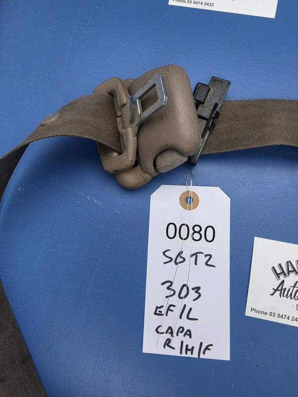 Ford Falcon EF EL NF NL  Right Front Seatbelt Cappachino Fairlane Fair