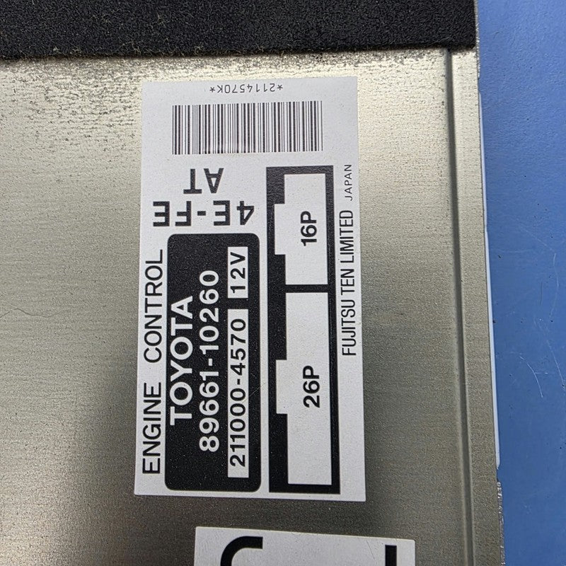EP91 Toyota Starlet 1996-1999 Auto Engine ecu Part number 89661 10260