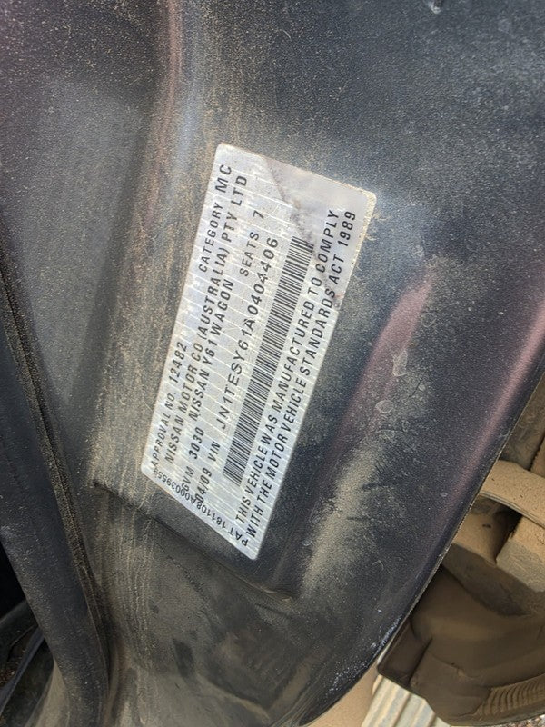 NISSAN PATROL MANUAL GEARBOX SUIT  Y61/GU, DIESEL, 3.0, ZD30, TURBO, 2
