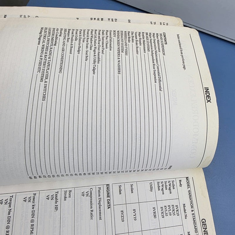 Max Ellery's Repair Manual For Commodore/ Lexen VN/VP V6 & V8
