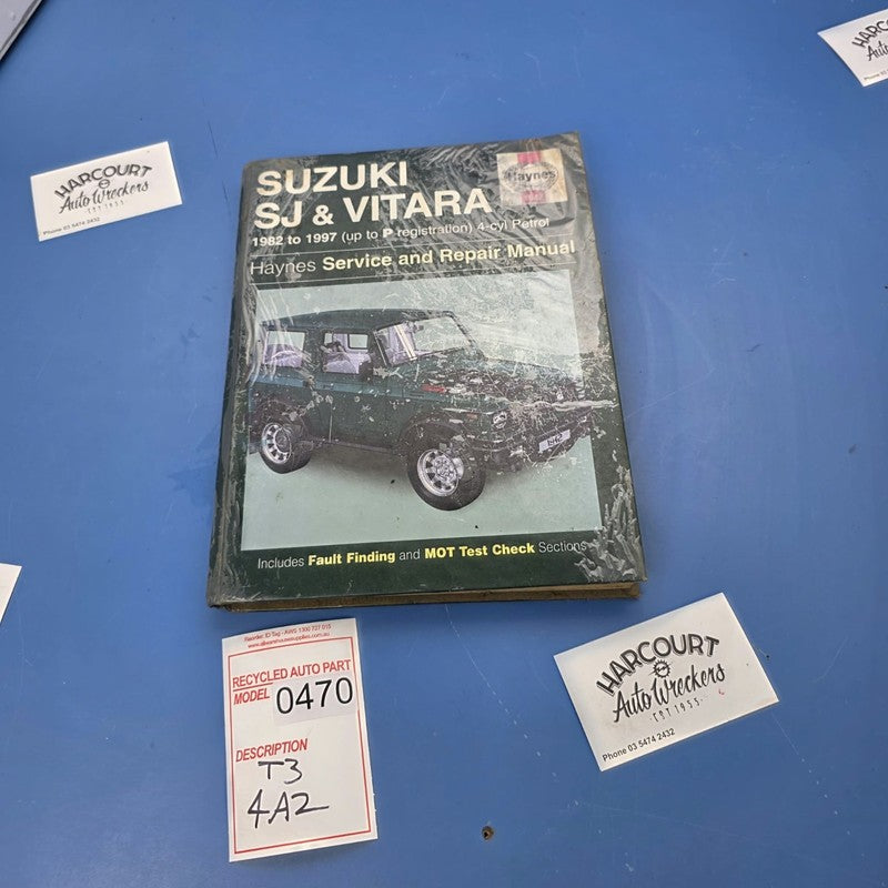 Haynes Repair Manual For Suzuki SJ And Vitara 1982-1997 4Cylider Petro