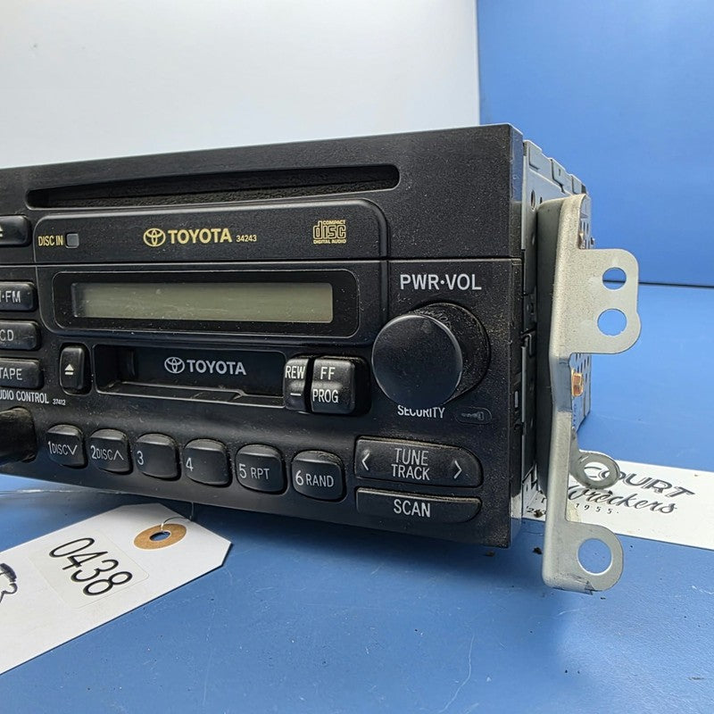 Toyota Corolla Factory Radio Head unit Tape Player CD AE112 10/1998-11
