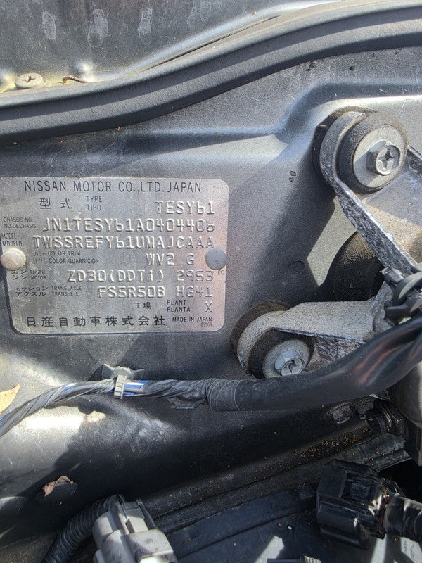NISSAN PATROL ENGINE  Y61/GU, DIESEL, 3.0, ZD30, TURBO, W/ TURBO, COMM