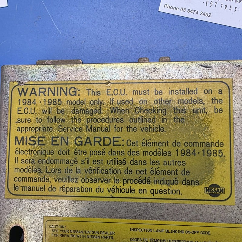 ECU To Suit Nissan Pintara Automatic Only 1984-1985 Models