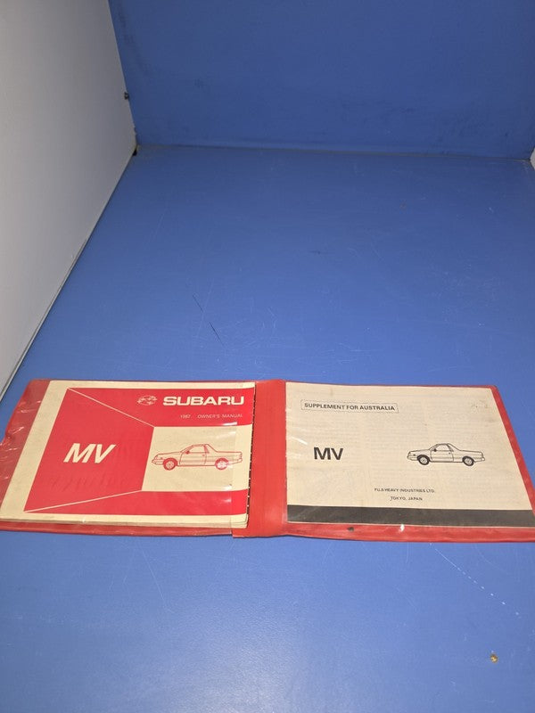 Subaru Brumby brat Owners Manual