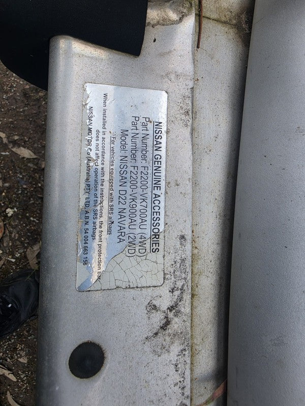 NISSAN NAVARA D22, BULL BAR-ALLOY, 04/97-08/15